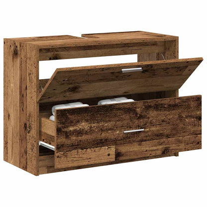 vidaXL Bathroom Cabinet Old Wood 78 x 37 x 59 cm Engineered wood 3