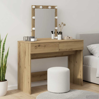 Dressing Table with LED 100x40x130 cm Artisan oak