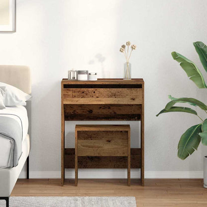 vidaXL Dressing Table 2 pcs Old Wood 60 x 40 x 75 cm Engineered Wood 1