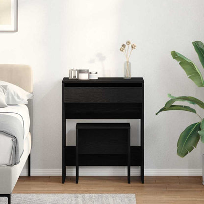 vidaXL Dressing Table 2 pcs Black oak 60 x 40 x 75 cm Engineered Wood 1