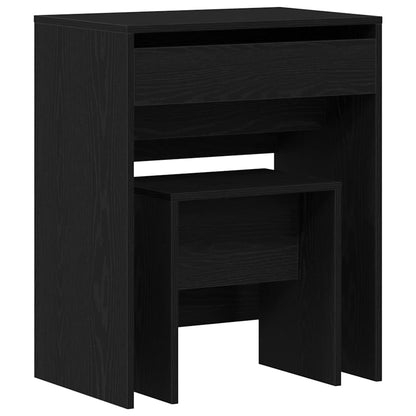 vidaXL Dressing Table 2 pcs Black oak 60 x 40 x 75 cm Engineered Wood 2