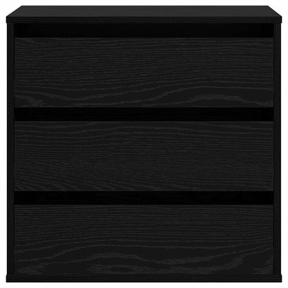 vidaXL Drawer Cabinet 3-Drawer Black 61 x 41 x 58 cm Engineered Wood 6
