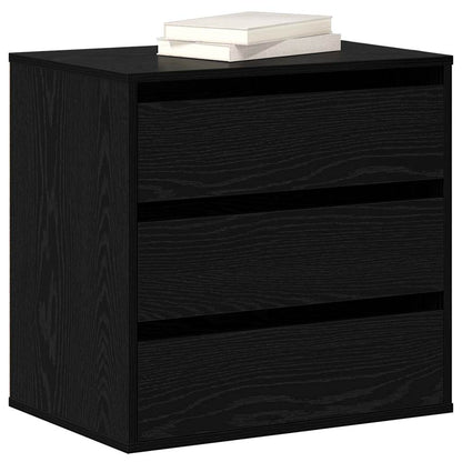vidaXL Drawer Cabinet 3-Drawer Black 61 x 41 x 58 cm Engineered Wood 3