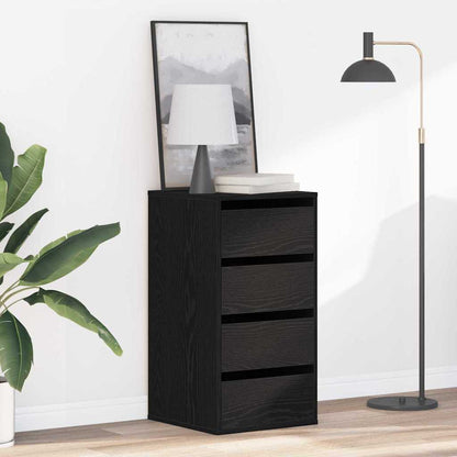 vidaXL Drawer Cabinet 3-Drawer Black 40 x 41 x 76 cm Engineered Wood 1