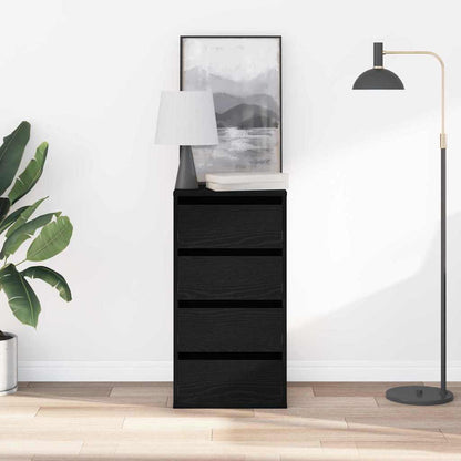 vidaXL Drawer Cabinet 3-Drawer Black 40 x 41 x 76 cm Engineered Wood 4