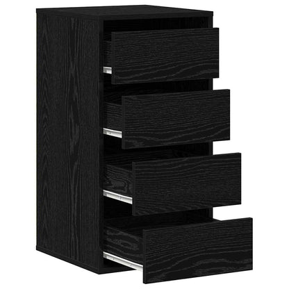vidaXL Drawer Cabinet 3-Drawer Black 40 x 41 x 76 cm Engineered Wood 5