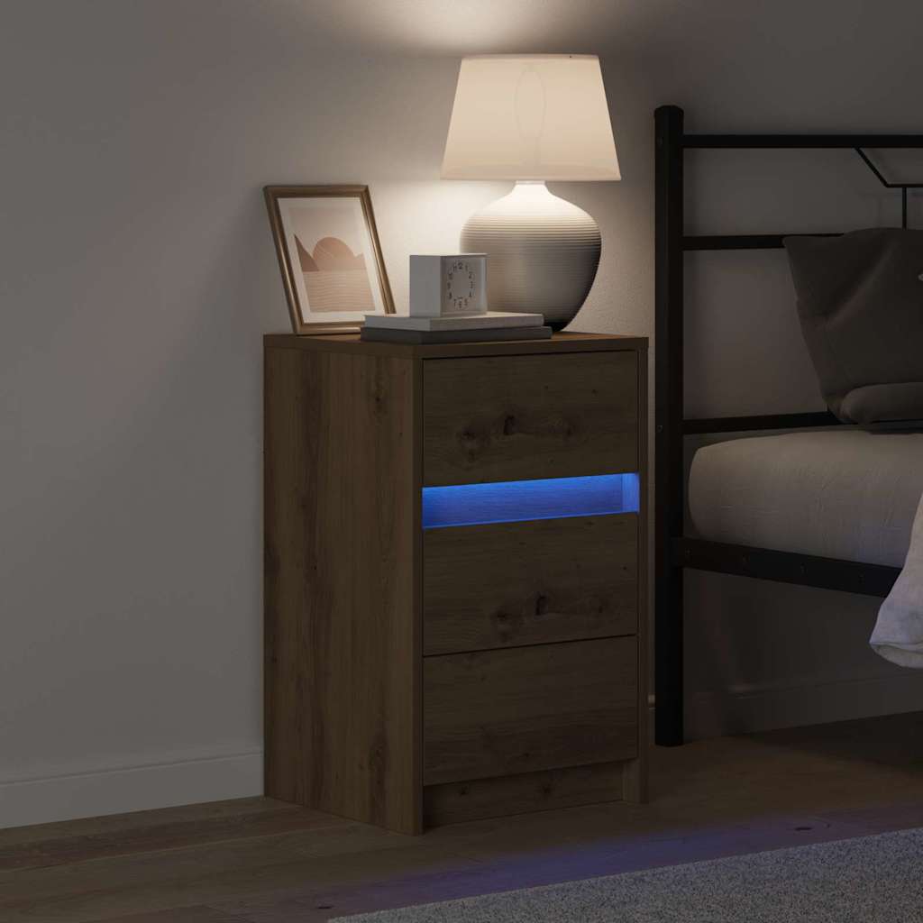vidaXL Bedside Cabinet Artisan Oak 38 x 34 x 61 cm Engineered wood 4