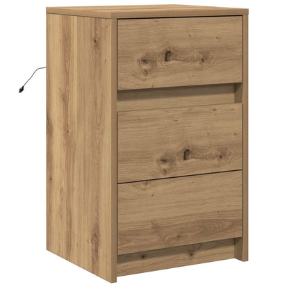 vidaXL Bedside Cabinet Artisan Oak 38 x 34 x 61 cm Engineered wood 2