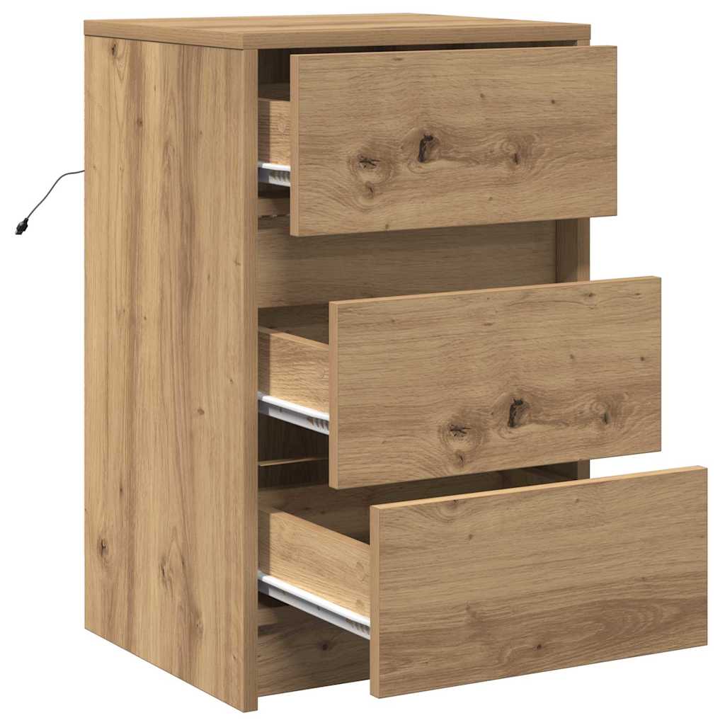 vidaXL Bedside Cabinet Artisan Oak 38 x 34 x 61 cm Engineered wood 6