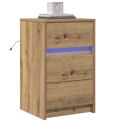 vidaXL Bedside Cabinet Artisan Oak 38 x 34 x 61 cm Engineered wood 3
