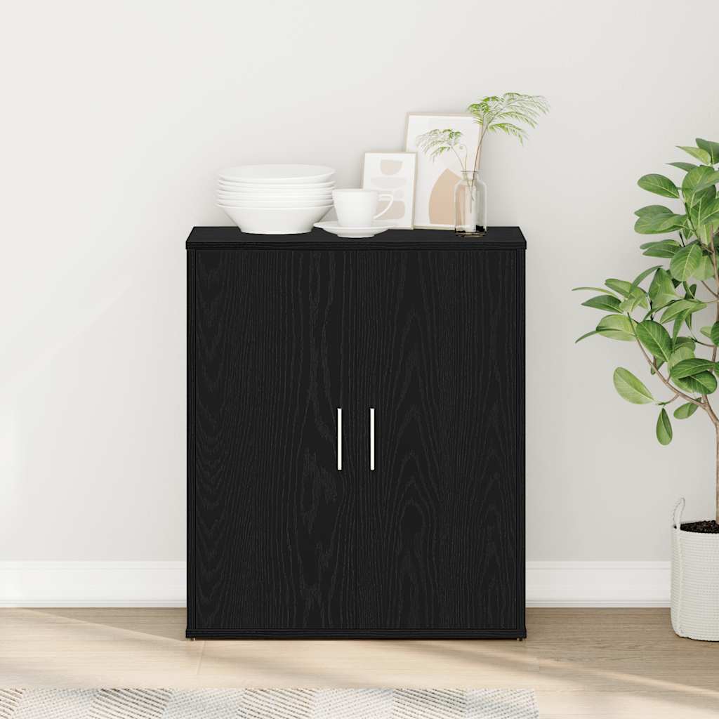 vidaXL Sideboard Black Oak 60x31x70 cm Engineered Wood 1