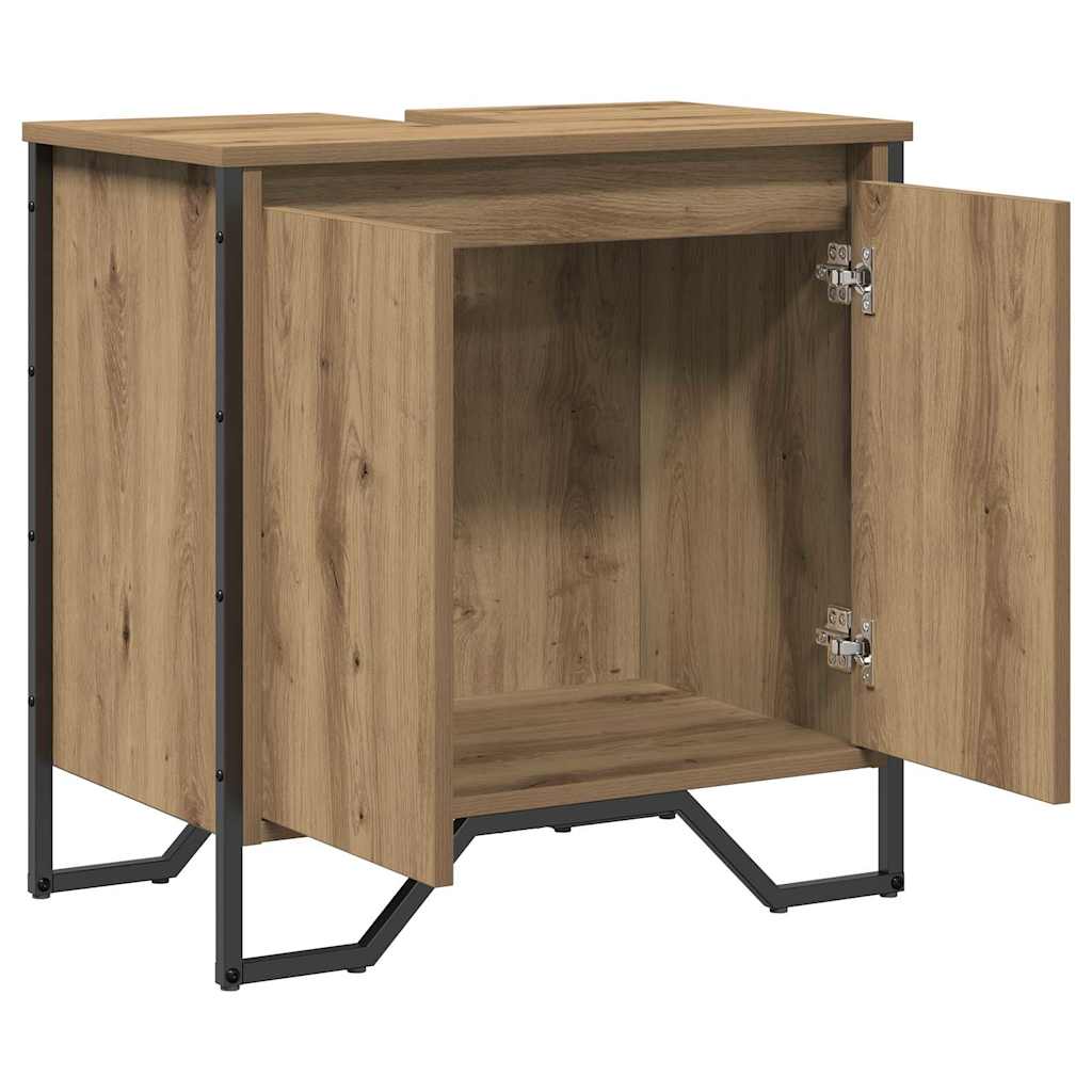 vidaXL Bathroom Sink Cabinet Artisan Oak 60 x 35 x 60 cm 5