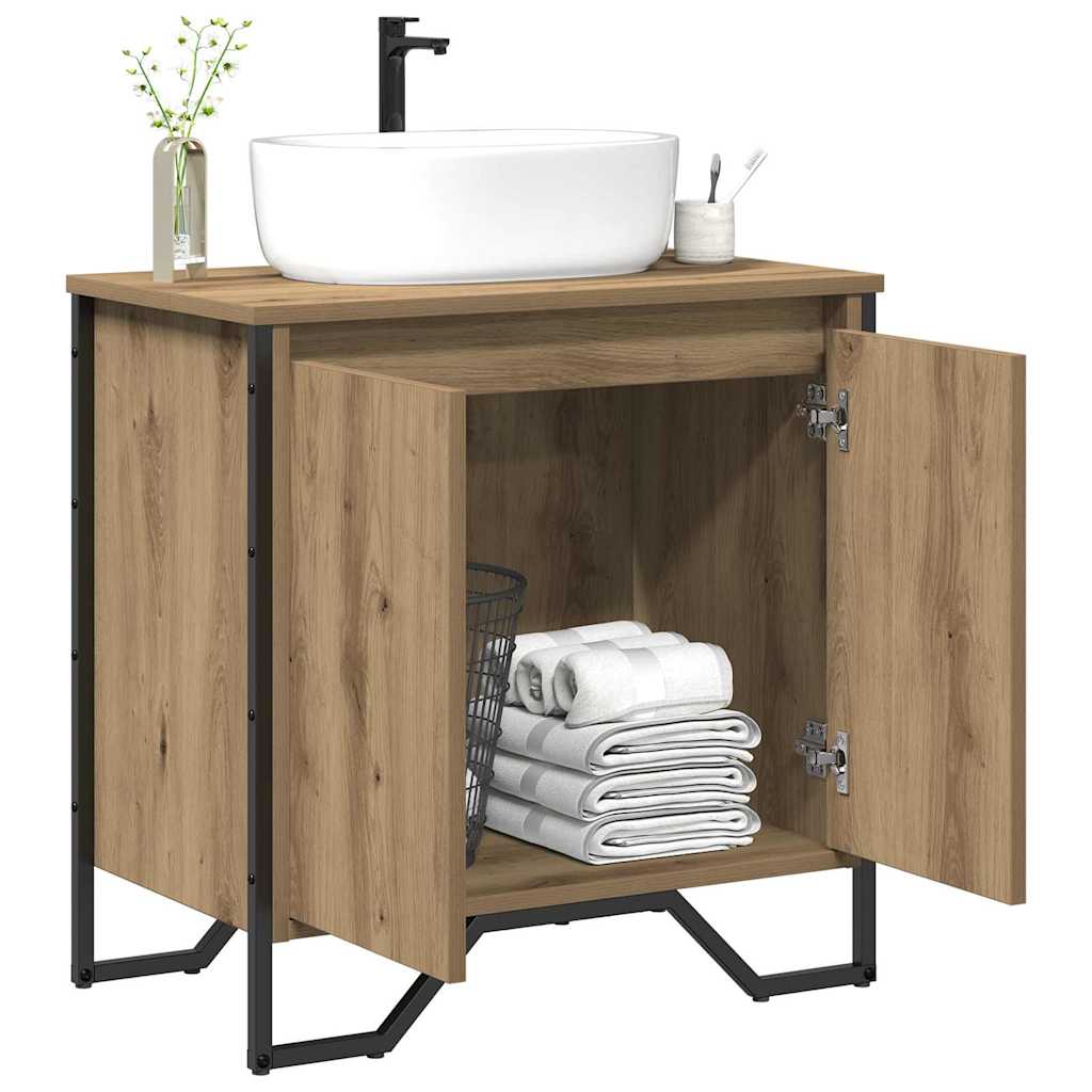 vidaXL Bathroom Sink Cabinet Artisan Oak 60 x 35 x 60 cm 3