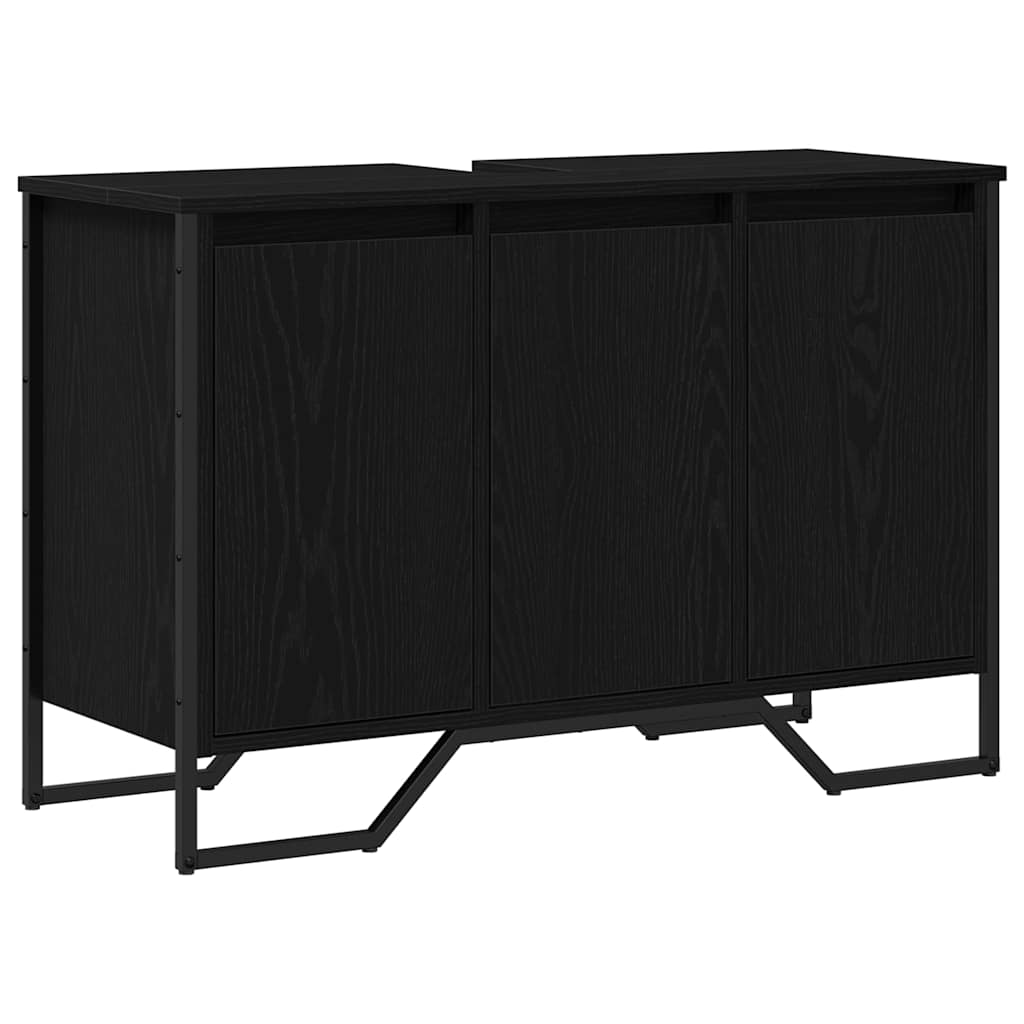 vidaXL Bathroom Sink Cabinet Black Oak 91 x 35 x 60 cm Engineered wood 2