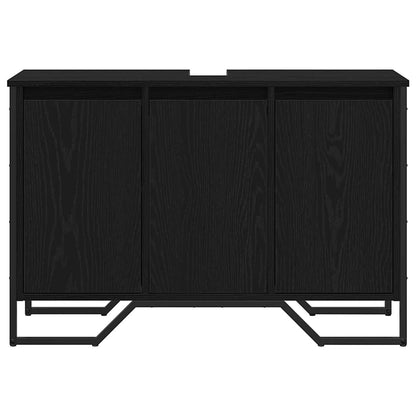 vidaXL Bathroom Sink Cabinet Black Oak 91 x 35 x 60 cm Engineered wood 5