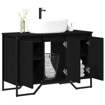 vidaXL Bathroom Sink Cabinet Black Oak 91 x 35 x 60 cm Engineered wood 3