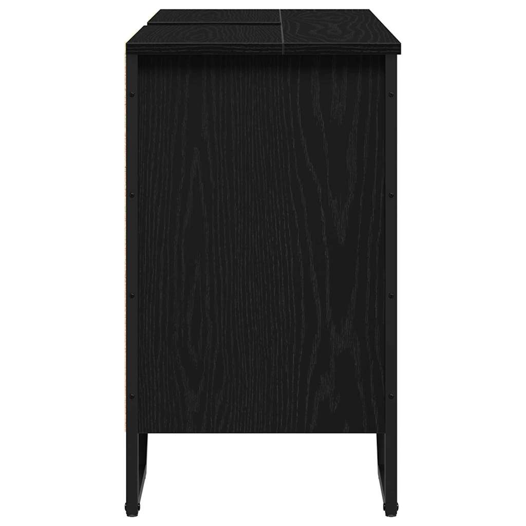 vidaXL Bathroom Sink Cabinet Black Oak 91 x 35 x 60 cm Engineered wood 6