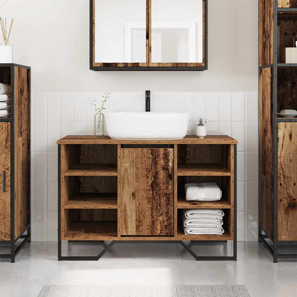 vidaXL Bathroom Sink Cabinet 91x35x60 cm Engineered Wood