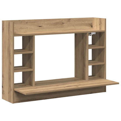 vidaXL Wall-Mounted Desk Artisan oak 105 x 48 x 75 cm Engineered wood 2