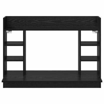 vidaXL Wall-Mounted Desk Black oak 105 x 48 x 75 cm Engineered wood 5