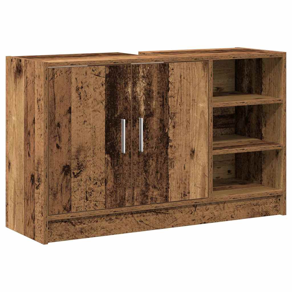 vidaXL Bathroom Cabinet Old Wood 90 x 29 x 55 cm Engineered wood 2