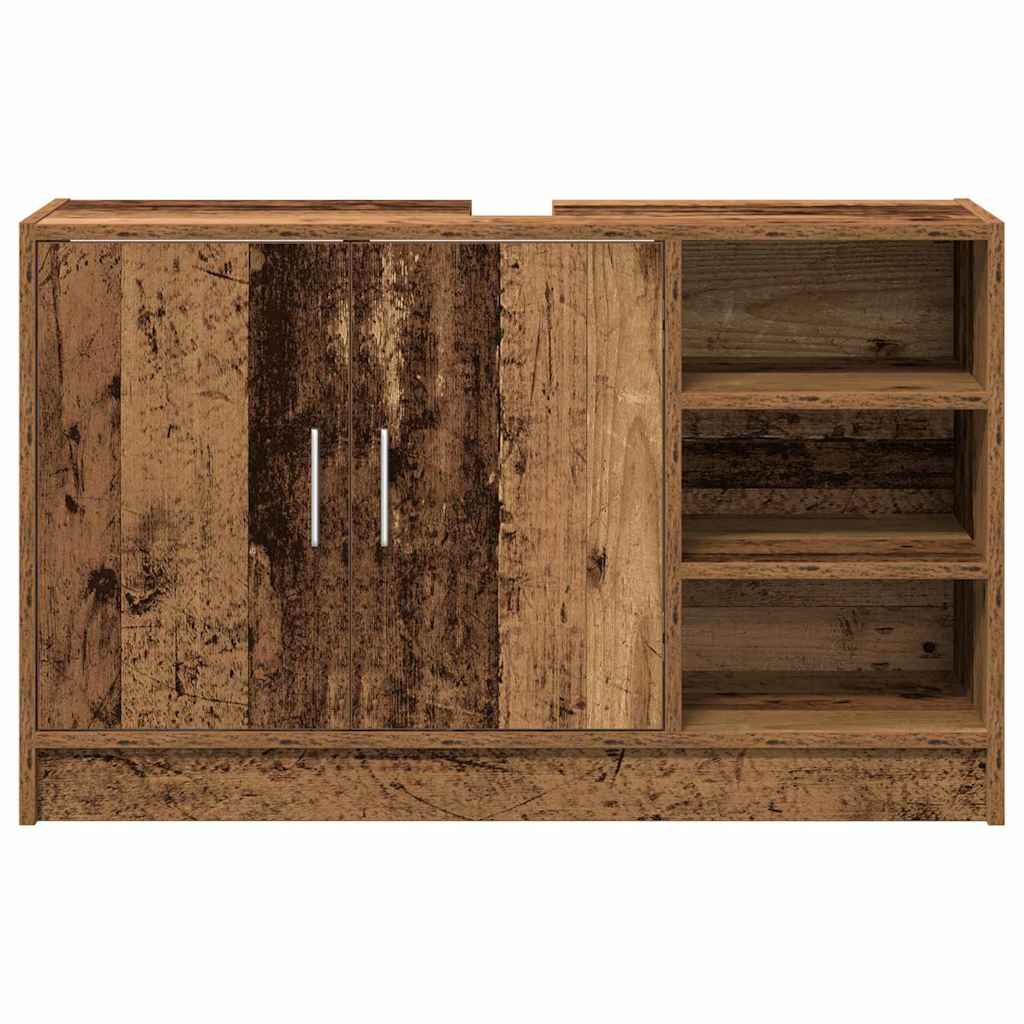 vidaXL Bathroom Cabinet Old Wood 90 x 29 x 55 cm Engineered wood 6