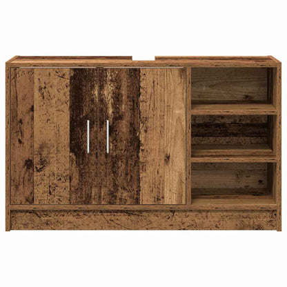 vidaXL Bathroom Cabinet Old Wood 90 x 29 x 55 cm Engineered wood 6