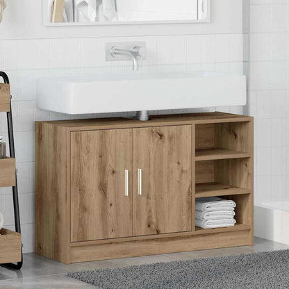 vidaXL Bathroom Cabinet Artisan Oak 90 x 29 x 55 cm Engineered wood 4