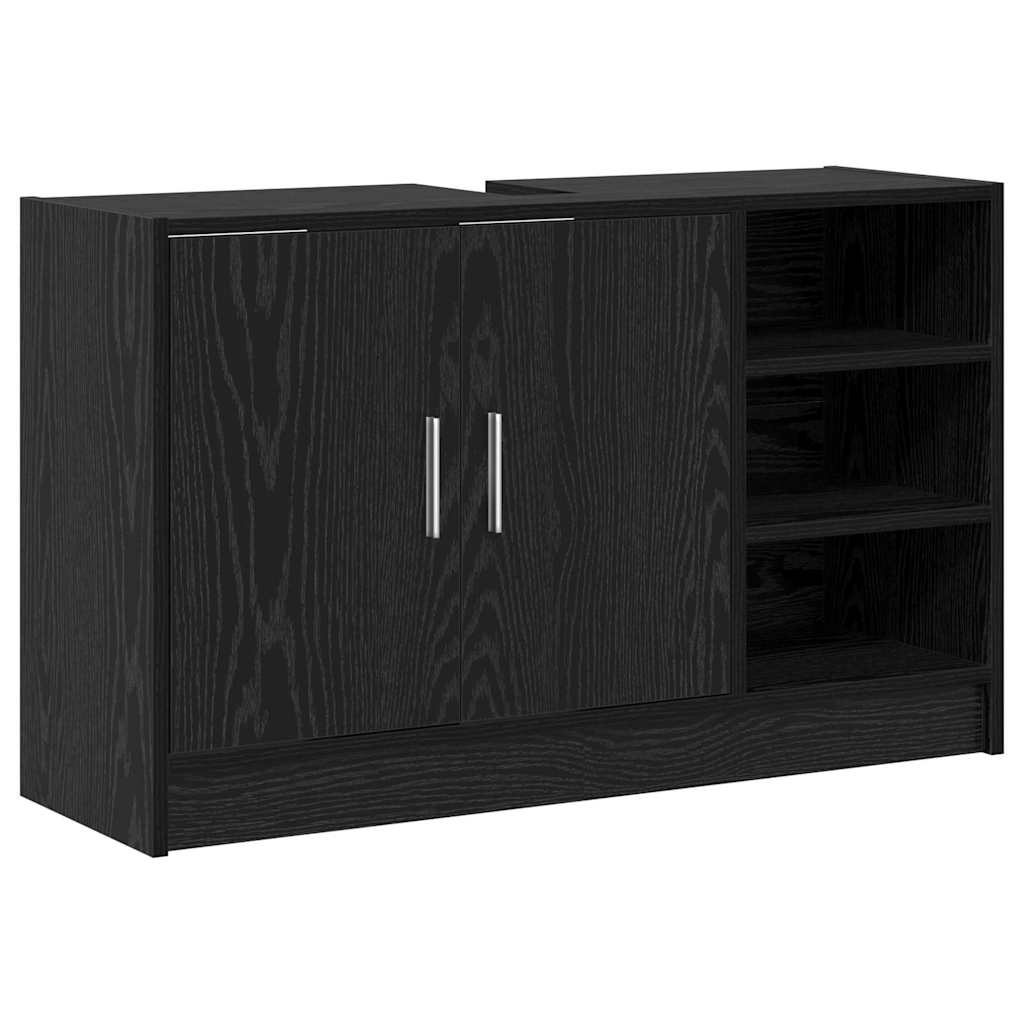 vidaXL Bathroom Cabinet Black Oak 90 x 29 x 55 cm Engineered wood 2