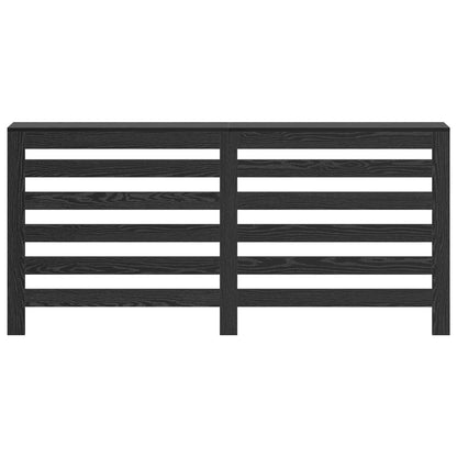 vidaXL Radiator Cover Black Oak 175 x 20 x 82 cm Engineered Wood 4