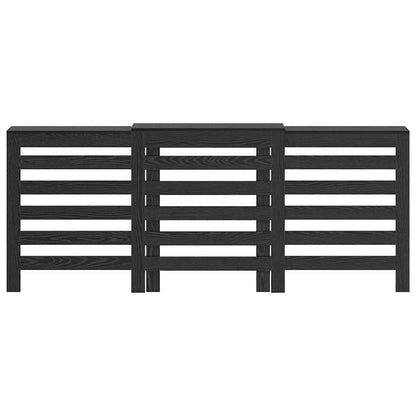 vidaXL Radiator Cover Black Oak 205 x 21.5 x 83.5 cm Engineered Wood 4