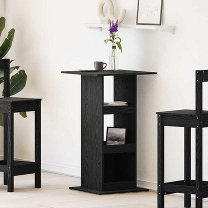 vidaXL Bar Table 60 x 60 x 100 cm Engineered Wood Black Oak 1