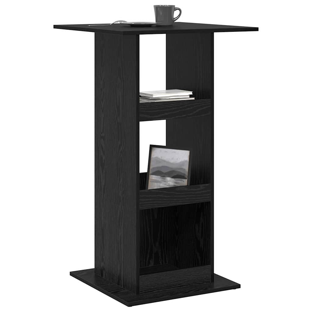 vidaXL Bar Table 60 x 60 x 100 cm Engineered Wood Black Oak 3