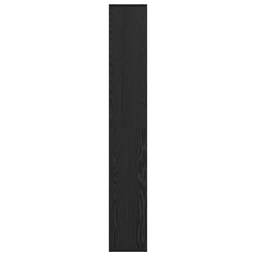 vidaXL Book Cabinet 8-Tier 67 x 25 x 162 cm Engineered Wood Black Oak 6