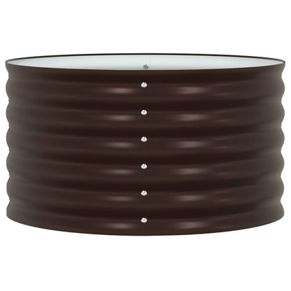 vidaXL Raised Bed Brown 80 x 80 x 44 cm Steel 3