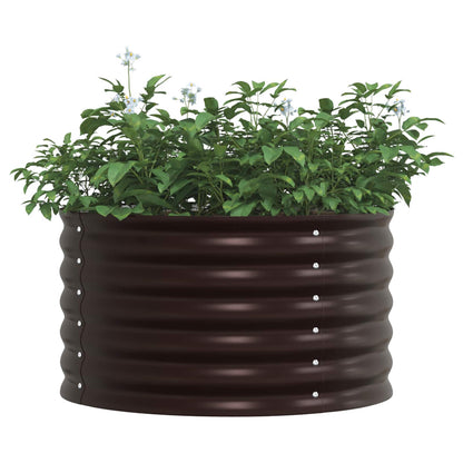 vidaXL Raised Bed Brown 80 x 80 x 44 cm Steel 2