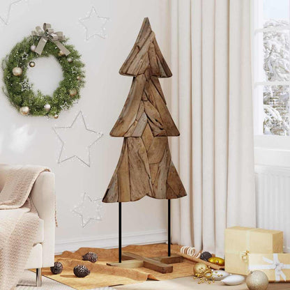 vidaXL Christmas Tree with Stand Brown 151 cm Solid teak wood 1