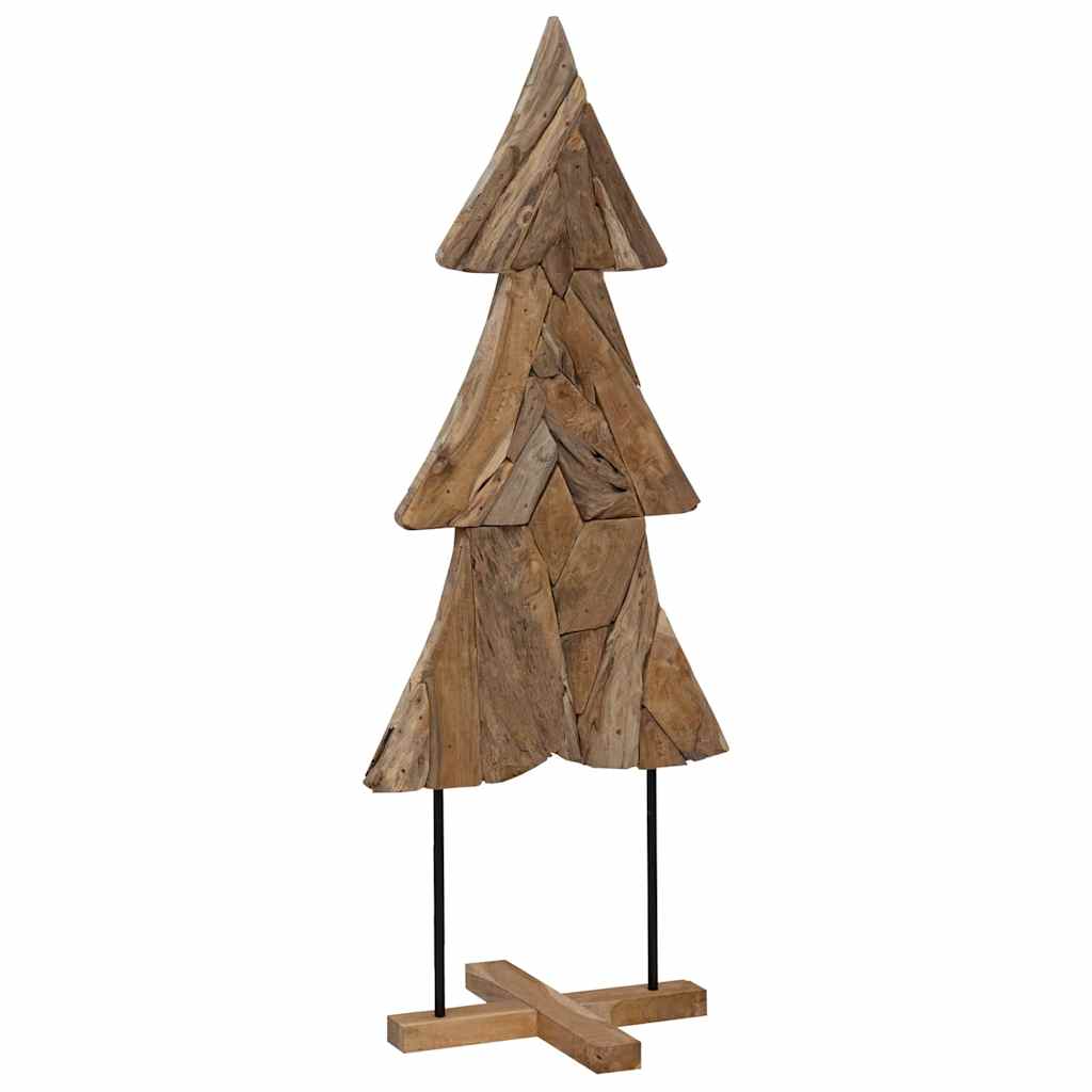 vidaXL Christmas Tree with Stand Brown 151 cm Solid teak wood 2