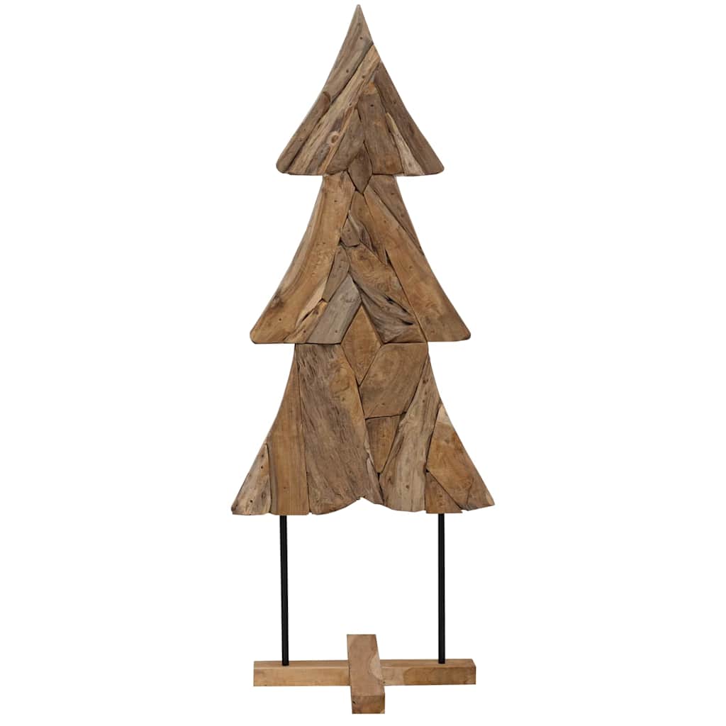 vidaXL Christmas Tree with Stand Brown 151 cm Solid teak wood 4