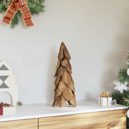 vidaXL Christmas Tree with Stand Brown 51 cm Solid teak wood 3