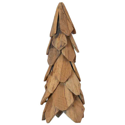 vidaXL Christmas Tree with Stand Brown 51 cm Solid teak wood 2