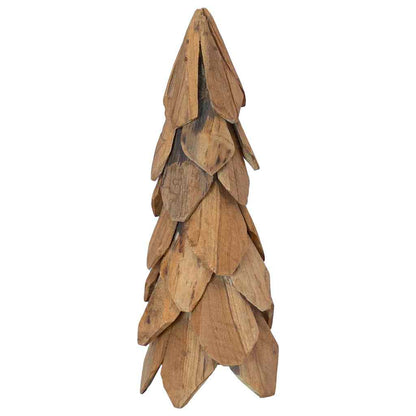 vidaXL Christmas Tree with Stand Brown 51 cm Solid teak wood 4