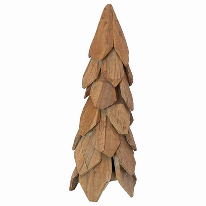 vidaXL Christmas Tree with Stand Brown 51 cm Solid teak wood 5