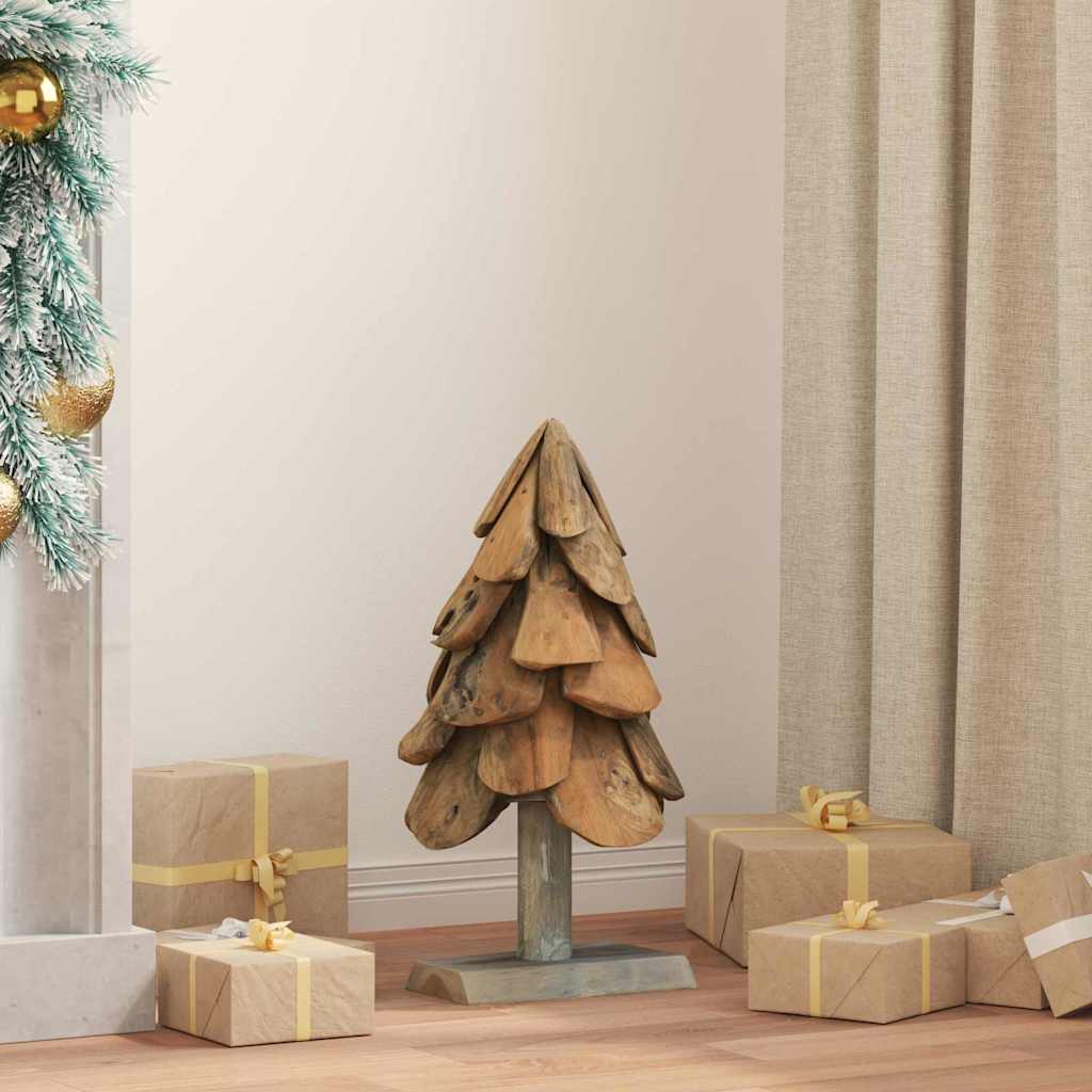 vidaXL Christmas Tree Brown 61 cm Solid teak wood 1