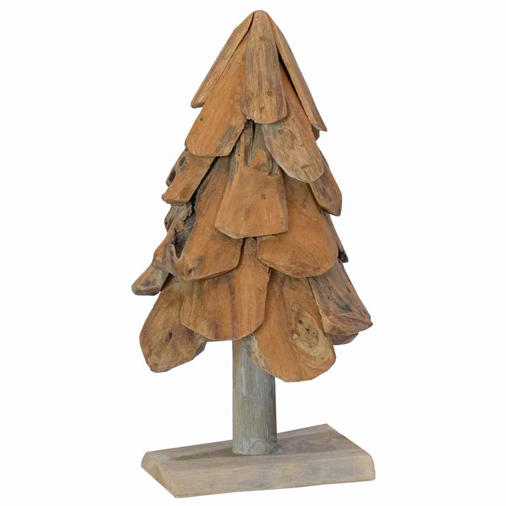 vidaXL Christmas Tree Brown 61 cm Solid teak wood 2