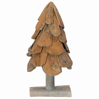 vidaXL Christmas Tree Brown 61 cm Solid teak wood 4