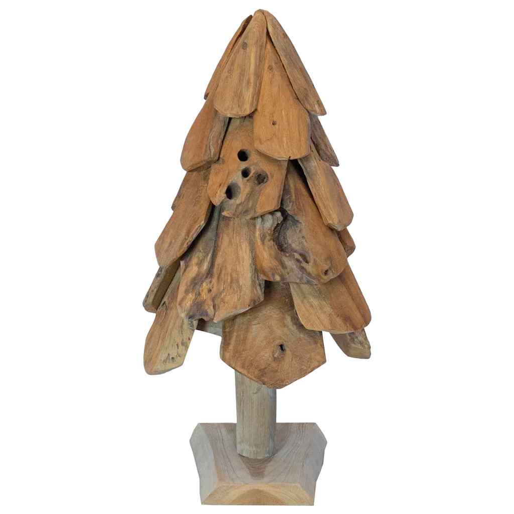 vidaXL Christmas Tree Brown 61 cm Solid teak wood 5