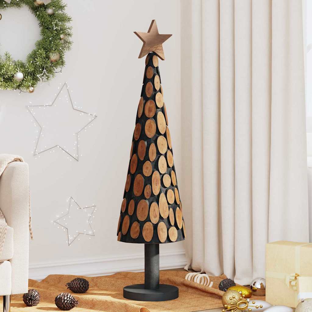vidaXL Christmas Tree with Stand Brown 120 cm Solid teak wood 1