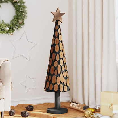 vidaXL Christmas Tree with Stand Brown 120 cm Solid teak wood 1