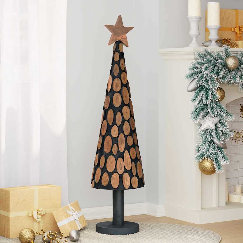 vidaXL Christmas Tree with Stand Brown 120 cm Solid teak wood 3